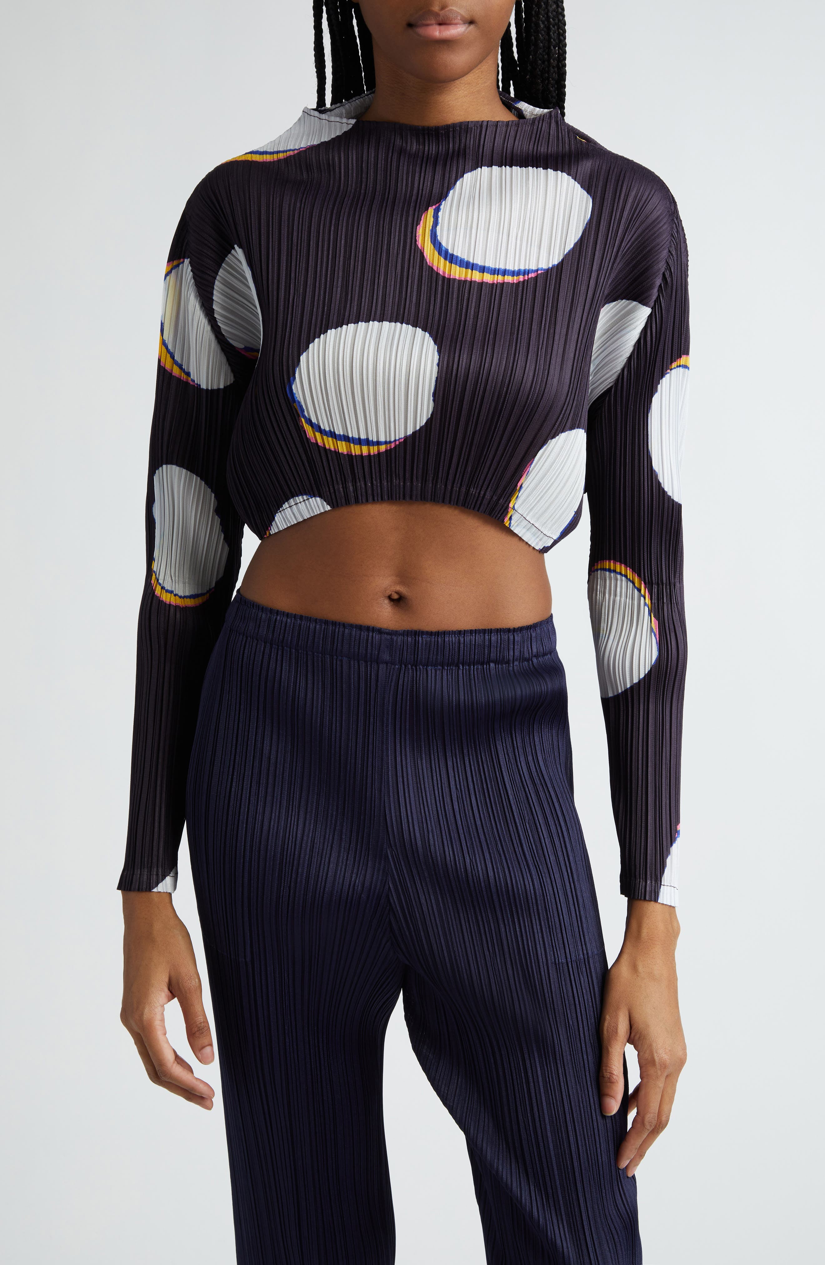 pleats please crop top